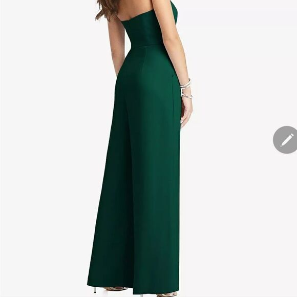 JUMPSUIT WITH POCKETS IN HUNTER GREEN by Dessy Collection - Picture 5 of 8